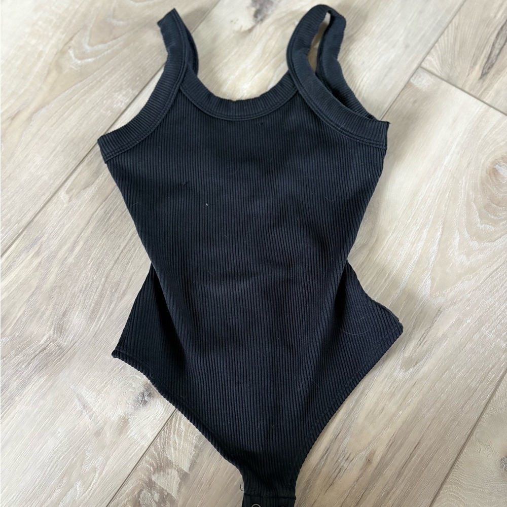 Wild Fable Black Ribbed Bodysuit